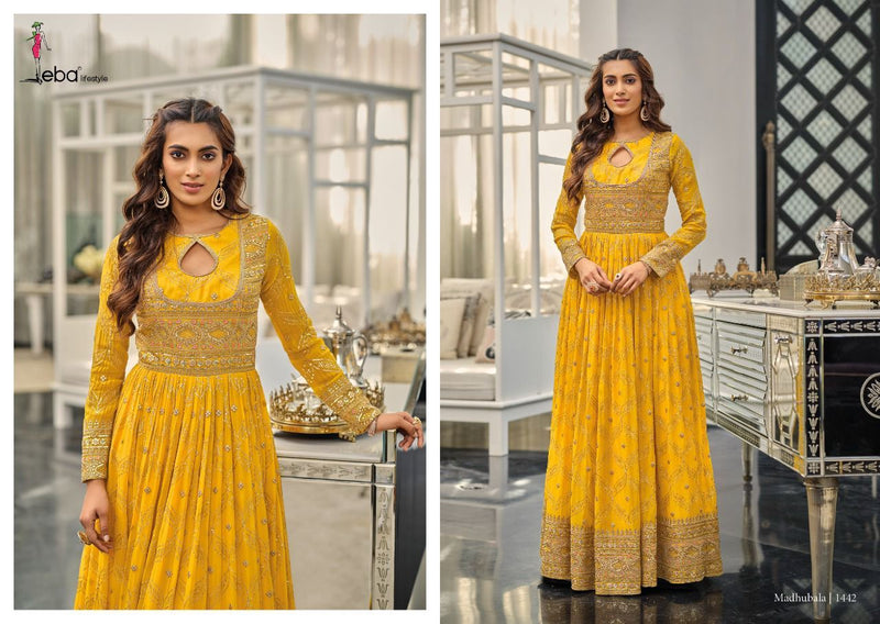 Eba Lifestyle Madhubala Georgette With Heavy Embroidery Work Stylish Designer Party Wear Long Kurti