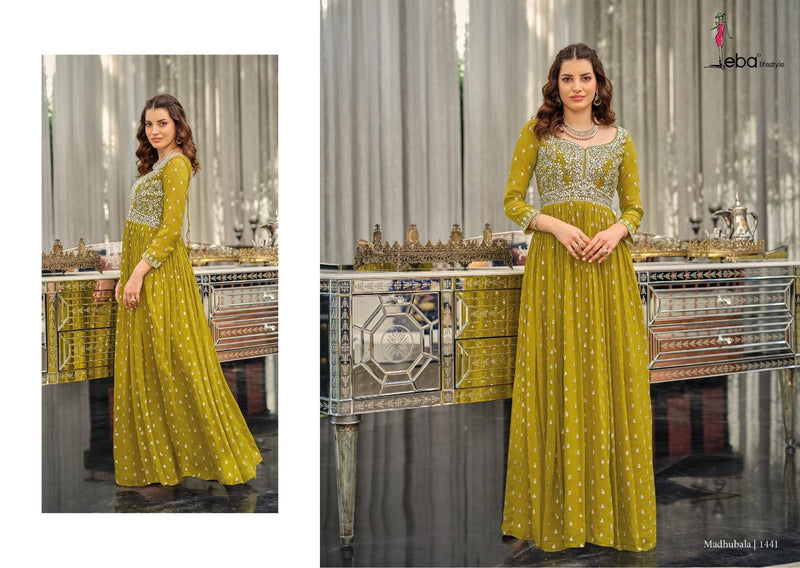 Eba Lifestyle Madhubala Georgette With Heavy Embroidery Work Stylish Designer Party Wear Long Kurti