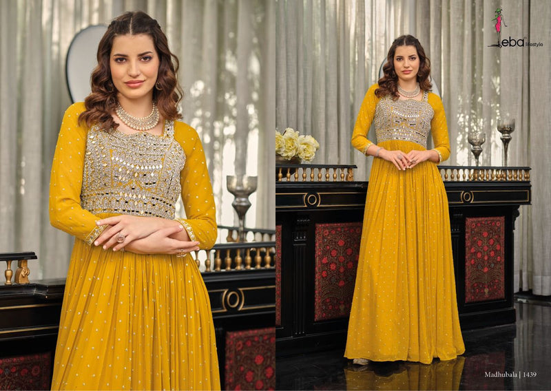 Eba Lifestyle Madhubala Georgette With Heavy Embroidery Work Stylish Designer Party Wear Long Kurti