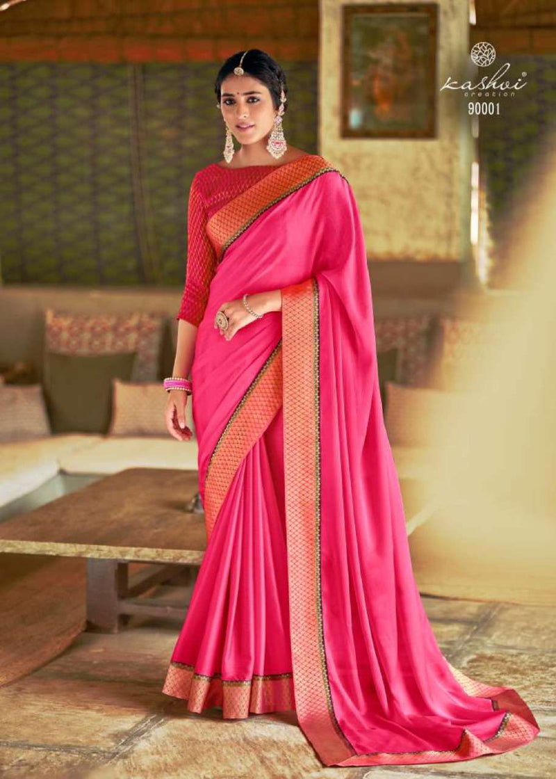 Kashvi Creation Madhumati Moss Chiffon Fancy Party Wear Sarees