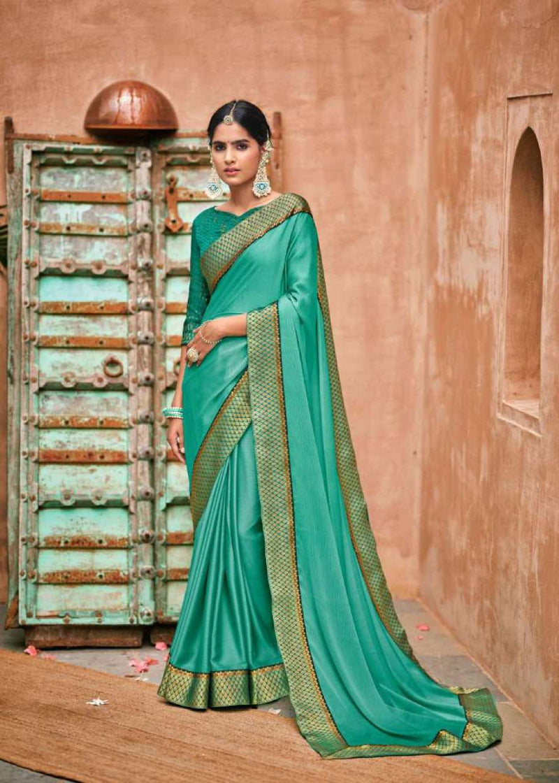 Kashvi Creation Madhumati Moss Chiffon Fancy Party Wear Sarees