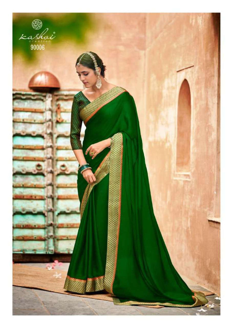 Kashvi Creation Madhumati Moss Chiffon Fancy Party Wear Sarees