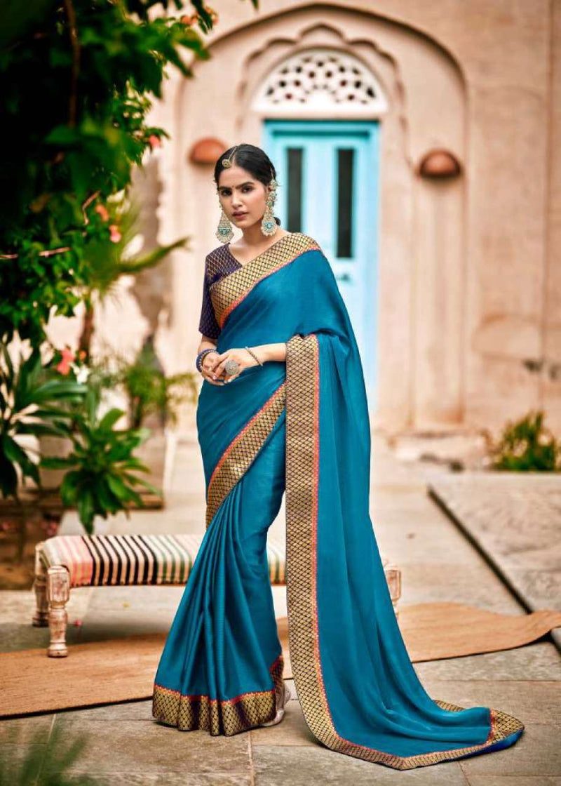 Kashvi Creation Madhumati Moss Chiffon Fancy Party Wear Sarees