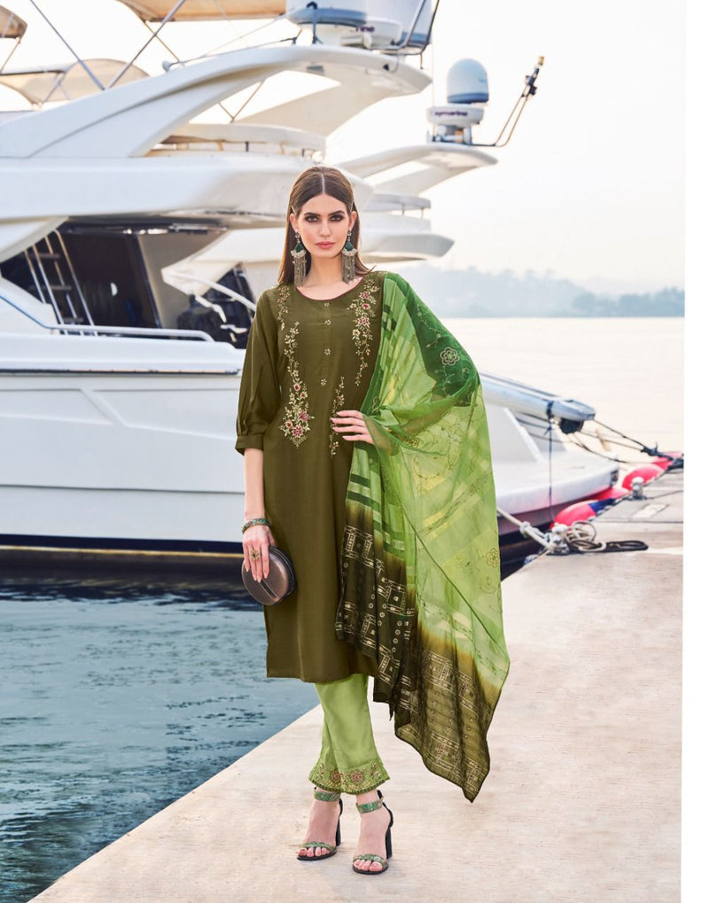 Lily And Lali Magnum Vol 3 Silk With Beautiful Heavy Fancy Work Stylish Designer Party Wear Kurti