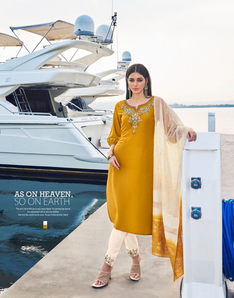 Lily And Lali Magnum Vol 3 Silk With Beautiful Heavy Fancy Work Stylish Designer Party Wear Kurti