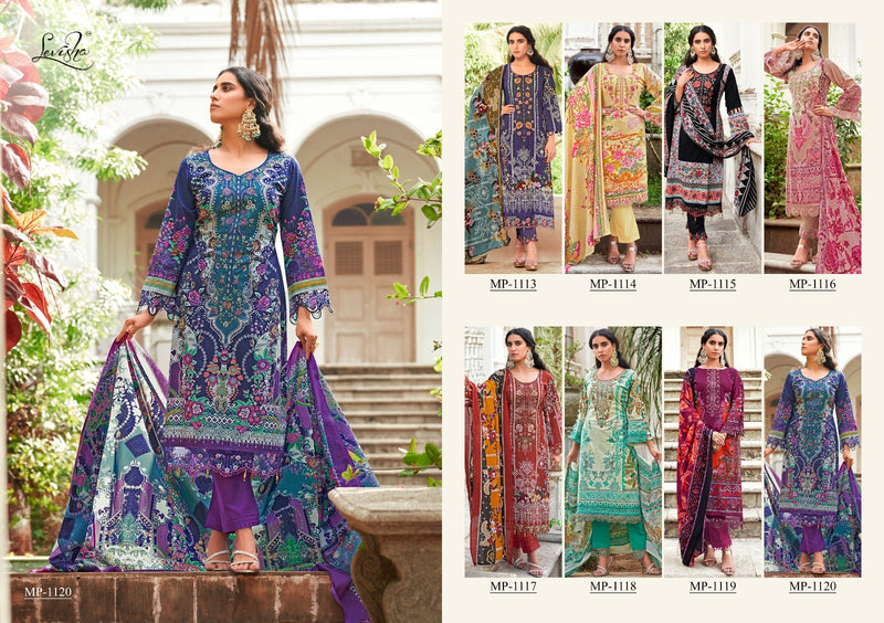 Levisha Mehfuz Vol 4 Cambric Cotton Pakistani Print Fancy Self Embroidery Daman Embroidery Patch Work Fancy Designer Salwar Suit