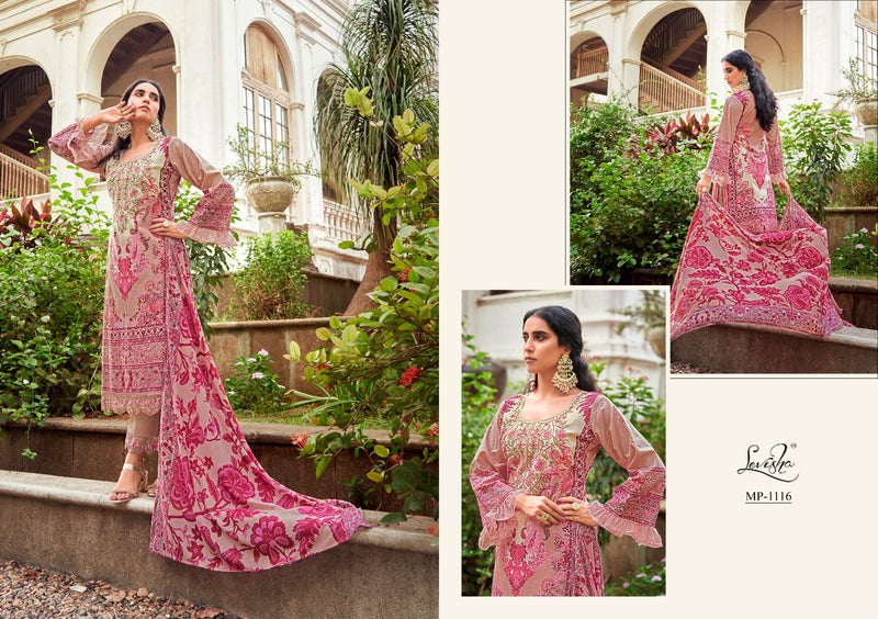Levisha Mehfuz Vol 4 Cambric Cotton Pakistani Print Fancy Self Embroidery Daman Embroidery Patch Work Fancy Designer Salwar Suit