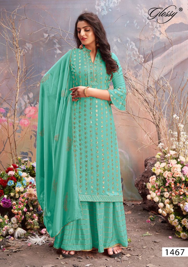Glossy Mahek Viscose Bridal Wear Salwar Suit