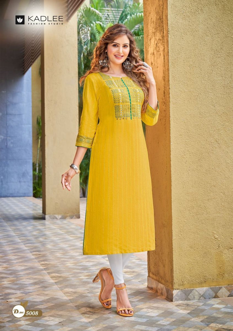 Kadlee Fashion Mahek Vol 2 Rayon Stylish Designer Casual Wear Fancy Look Kurti