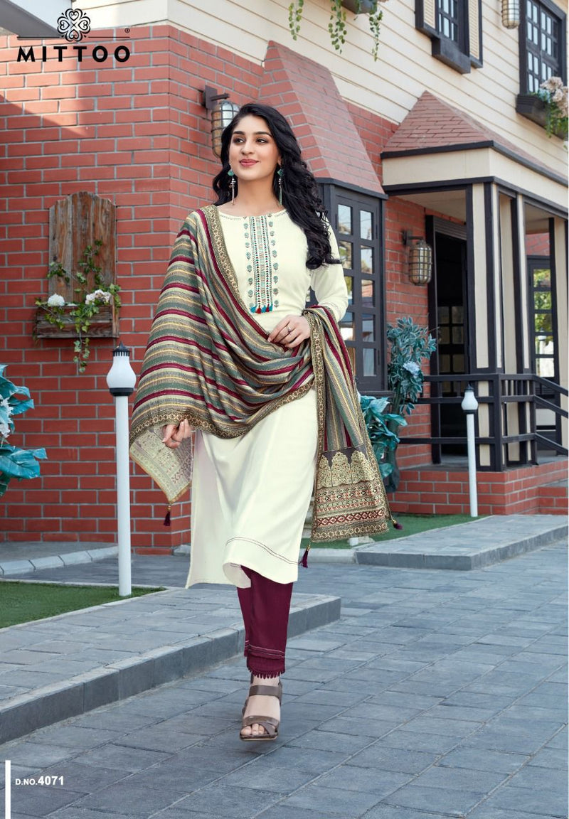 Mittoo Mahendi Vol 1 Rayon Fancy Beautiful Work Stylish Designer Fancy Attractive Look Kurti