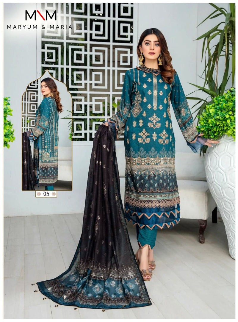 Maryum & Maria Mahermah Pure Cotton Karachi Pakistani Salwar Suit