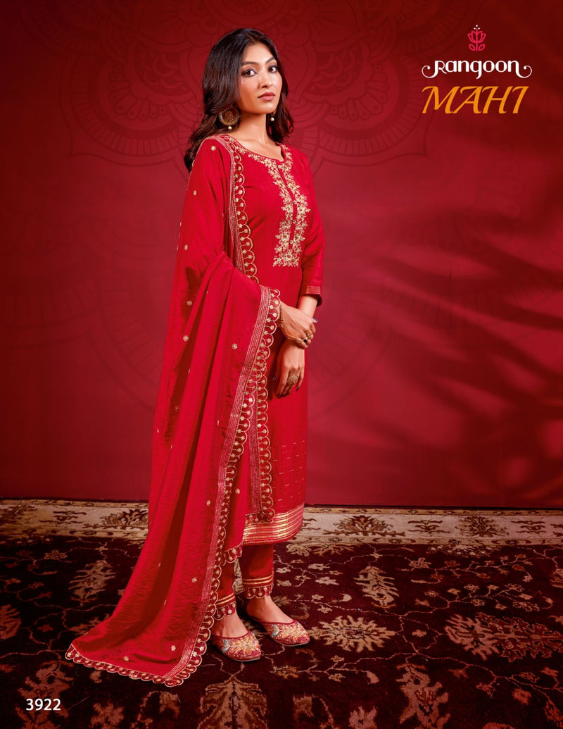 Rangoon Mahi Jacquard With Fancy Embroidery Work Stylish Designer Festive Wear Fancy Kurti