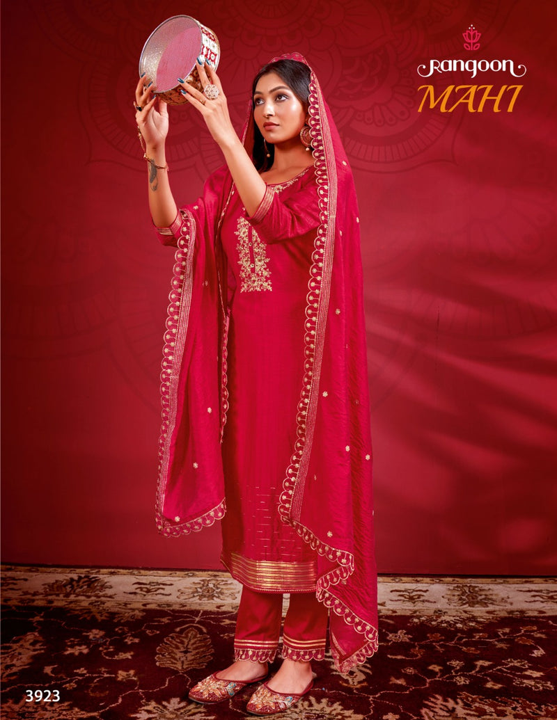 Rangoon Mahi Jacquard With Fancy Embroidery Work Stylish Designer Festive Wear Fancy Kurti