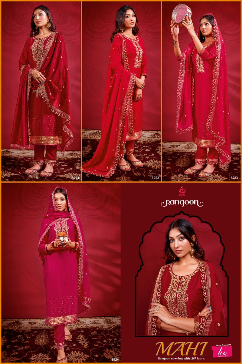 Rangoon Mahi Jacquard With Fancy Embroidery Work Stylish Designer Festive Wear Fancy Kurti