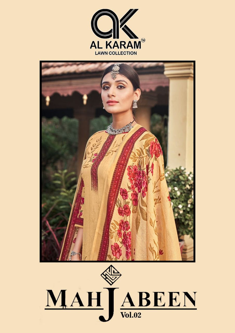 Al Karam Mahjabeen Vol 2 Pure Cotton With Printed Work Stylish Designer Salwar Kameez