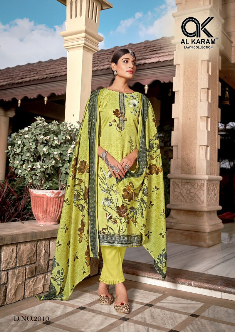 Al Karam Mahjabeen Vol 2 Pure Cotton With Printed Work Stylish Designer Salwar Kameez