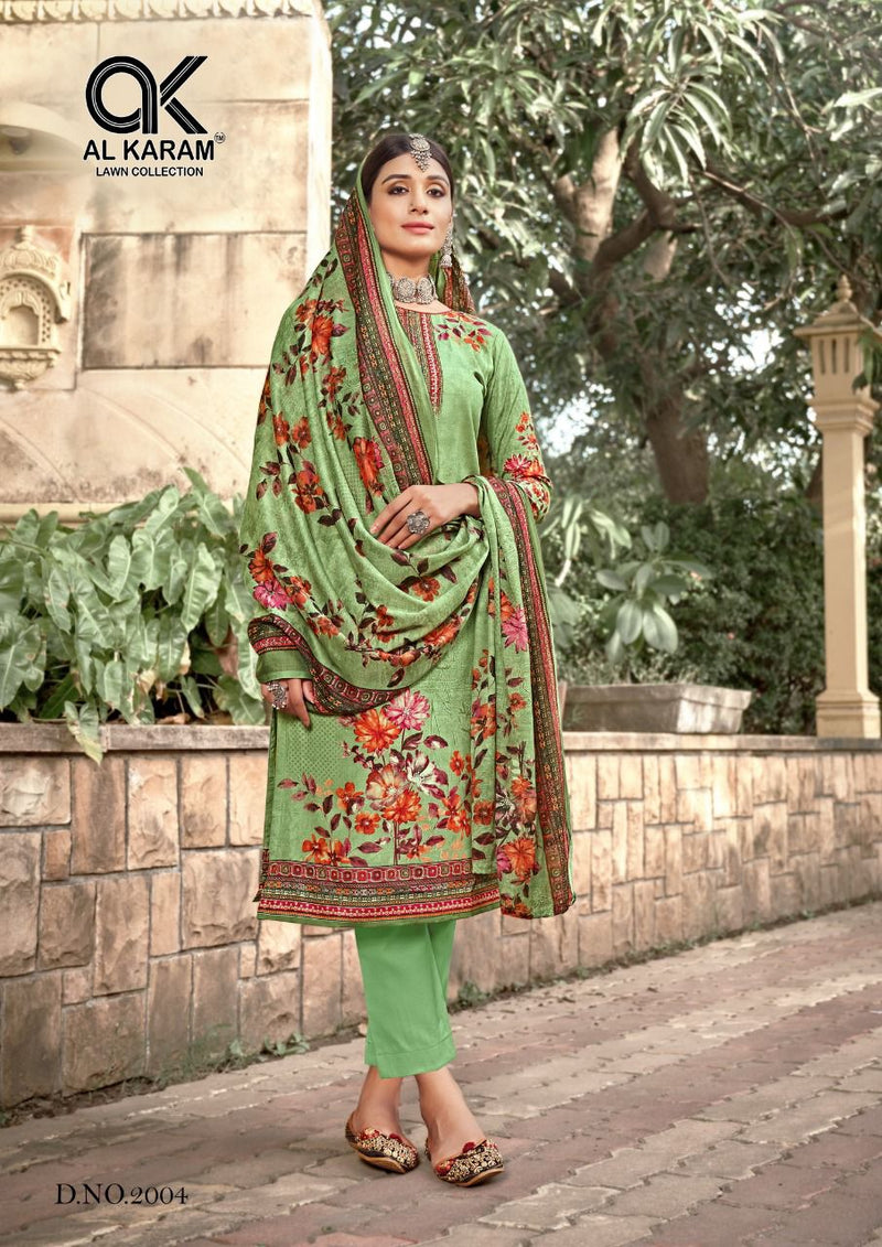 Al Karam Mahjabeen Vol 2 Pure Cotton With Printed Work Stylish Designer Salwar Kameez