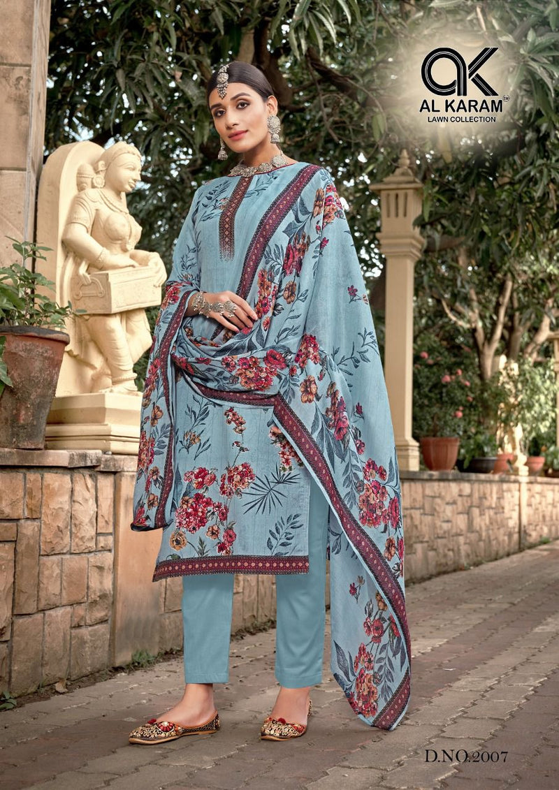 Al Karam Mahjabeen Vol 2 Pure Cotton With Printed Work Stylish Designer Salwar Kameez
