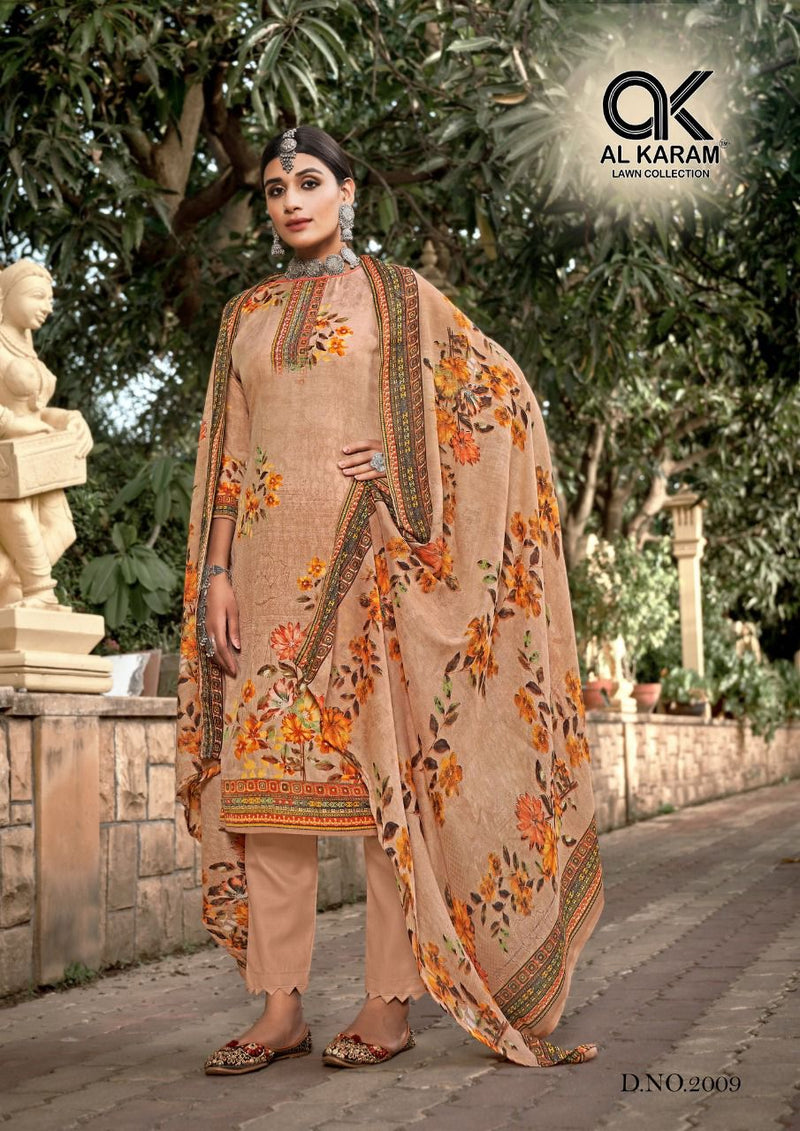 Al Karam Mahjabeen Vol 2 Pure Cotton With Printed Work Stylish Designer Salwar Kameez