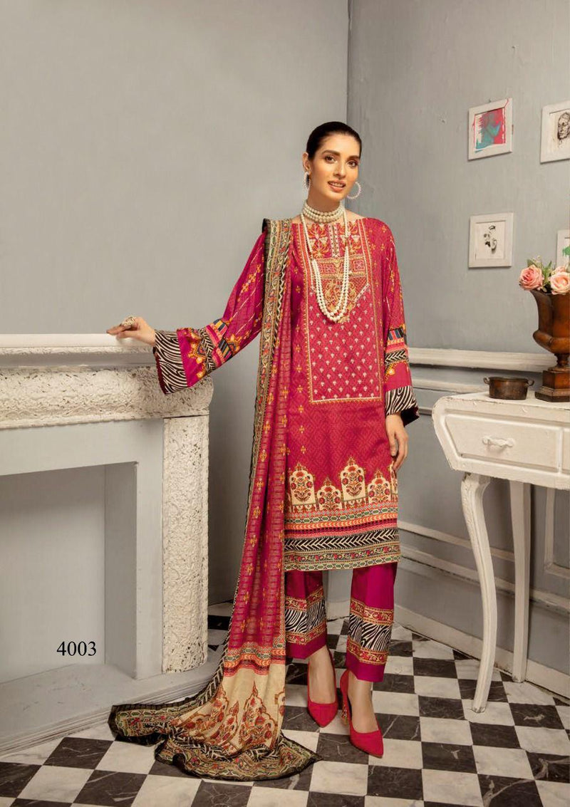 Yashika Trends Mahnoor Vol 4 Pure Cotton With Heavy Fancy Work Stylish Designer Pakistani Salwar Suit