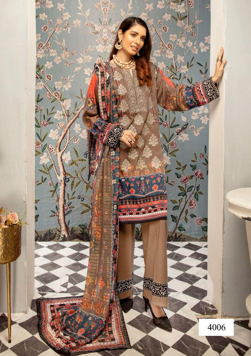 Yashika Trends Mahnoor Vol 4 Pure Cotton With Heavy Fancy Work Stylish Designer Pakistani Salwar Suit