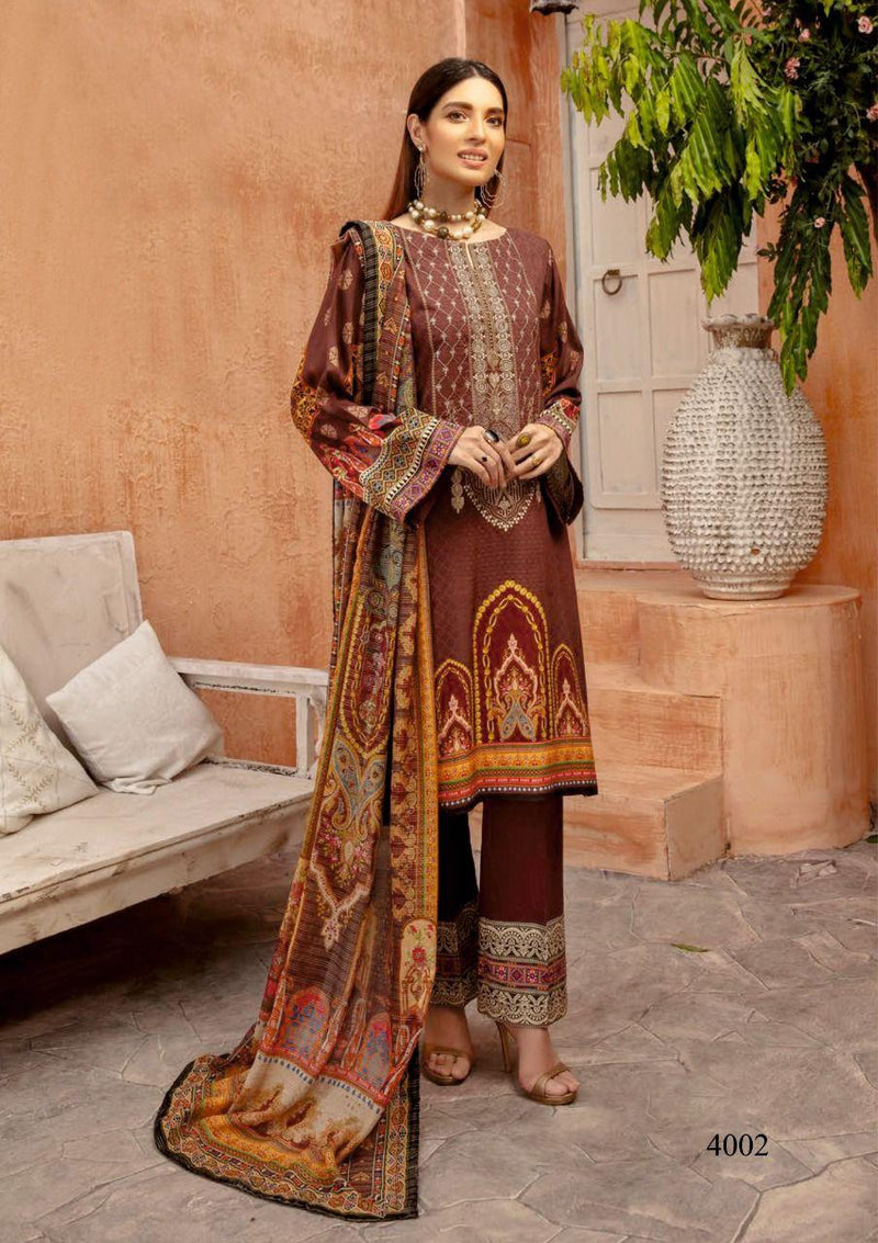 Yashika Trends Mahnoor Vol 4 Pure Cotton With Heavy Fancy Work Stylish Designer Pakistani Salwar Suit