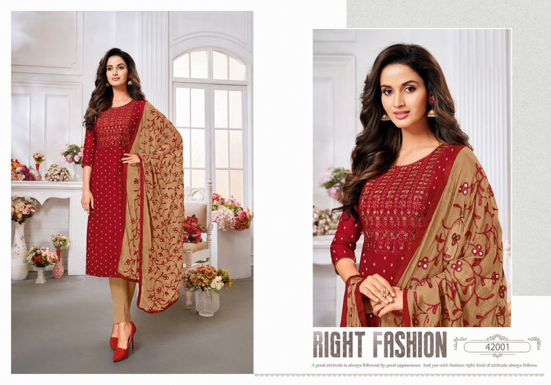 MF MAIRIN VOL 7 Modal Silk With Heavy embroidery Work Stylish Designer Party Wear salwar Suit