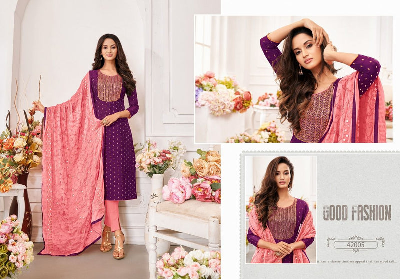 MF MAIRIN VOL 7 Modal Silk With Heavy embroidery Work Stylish Designer Party Wear salwar Suit