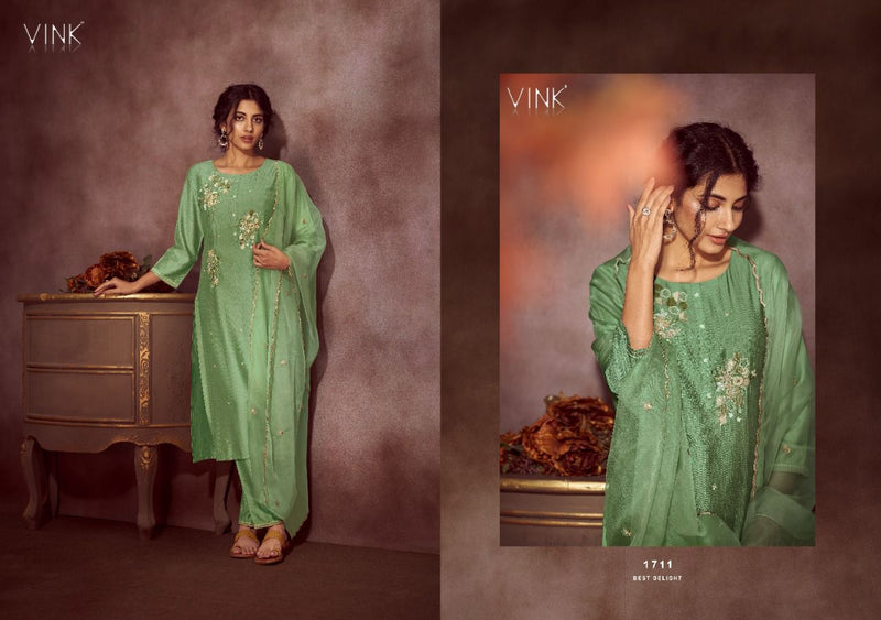 Vink Majestic Pure Viscose With Heavy Embroidery Work Stylish Designer Fancy Casual Wear Kurti