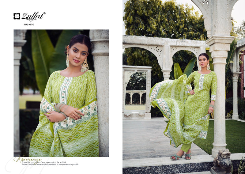 Zulfat Designer Suits Malang Cotton Exclusive Designer Printed Salwar Kameez