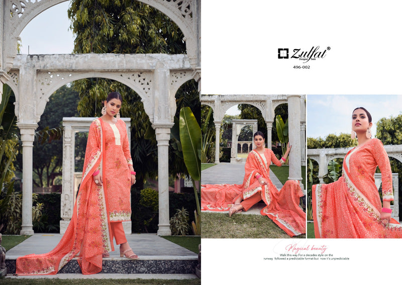 Zulfat Designer Suits Malang Cotton Exclusive Designer Printed Salwar Kameez