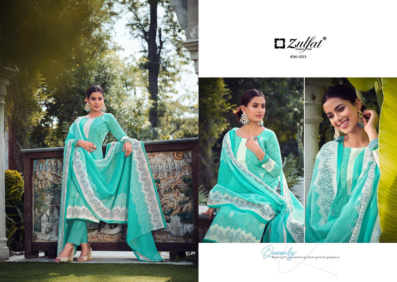 Zulfat Designer Suits Malang Cotton Exclusive Designer Printed Salwar Kameez