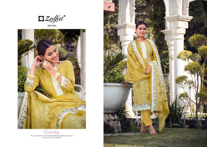 Zulfat Designer Suits Malang Cotton Exclusive Designer Printed Salwar Kameez