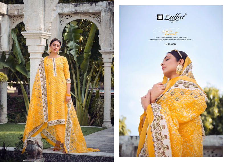Zulfat Designer Suits Malang Cotton Exclusive Designer Printed Salwar Kameez