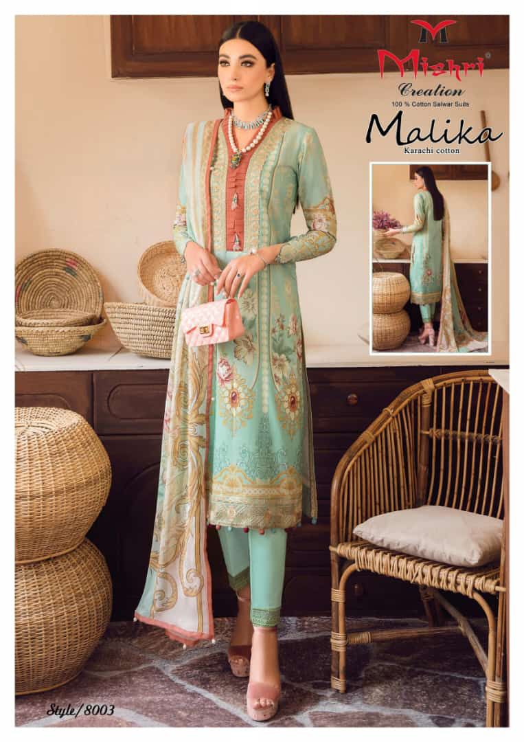 Mishri Creation Mallika Vol 8 Heavy Pure Cotton Karachi Printed Designer Salwar Kameez