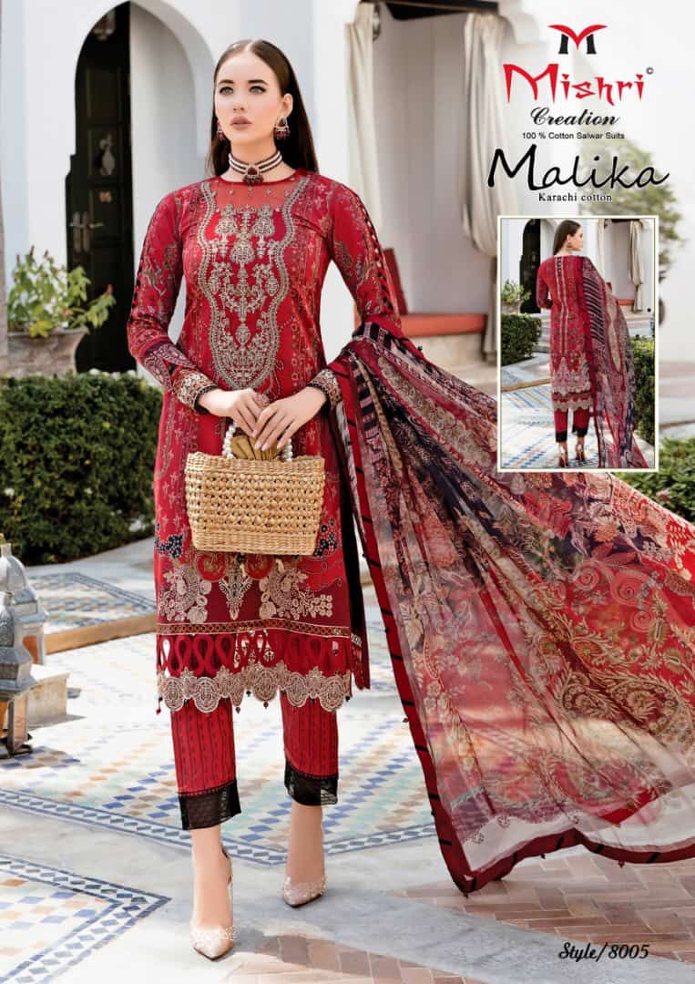 Mishri Creation Mallika Vol 8 Heavy Pure Cotton Karachi Printed Designer Salwar Kameez