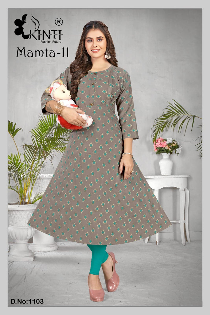 Kinti Mamta Vol 11 Rayon Print Daily Wear Kurti