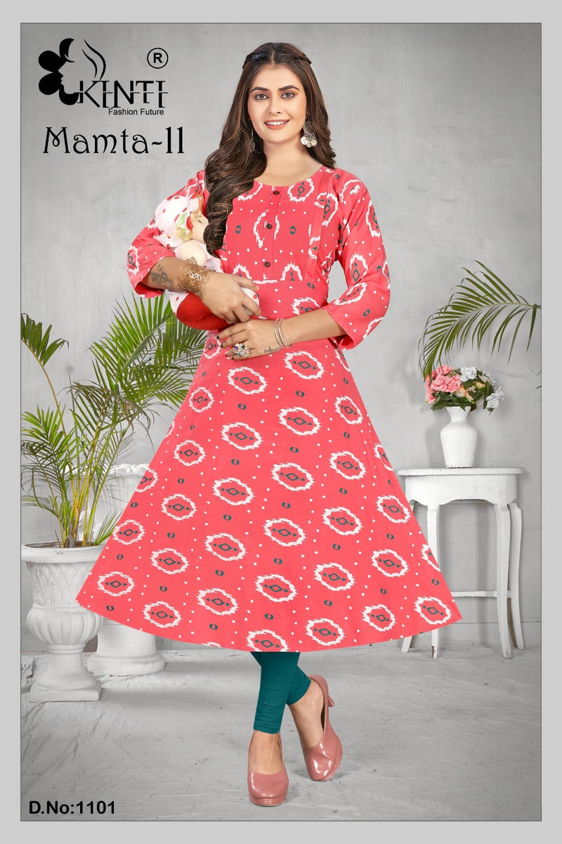 Kinti Mamta Vol 11 Rayon Print Daily Wear Kurti