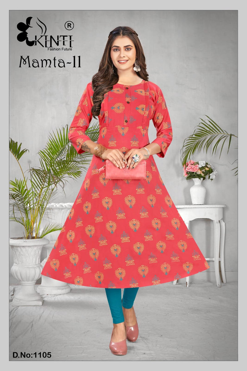 Kinti Mamta Vol 11 Rayon Print Daily Wear Kurti