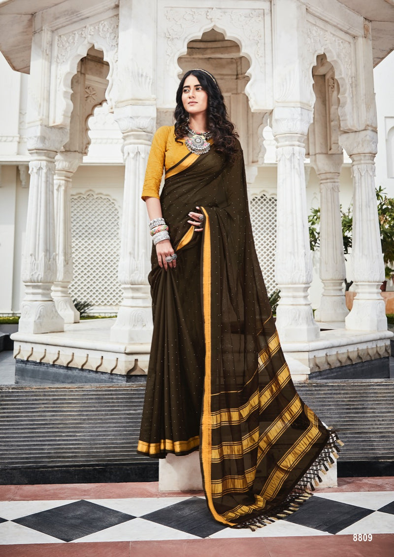 Lt Fabrics Mandola Viscose Chiffon Fancy Festive Wear Sarees