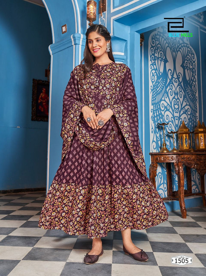 Blue Hills Manika Mage Hithe Vol 1 Rayon With Beautiful Work Stylish Designer Casual Look Fancy Kurti