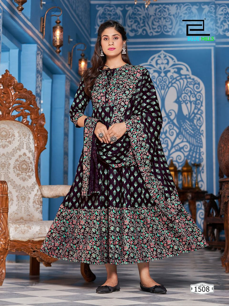 Blue Hills Manika Mage Hithe Vol 1 Rayon With Beautiful Work Stylish Designer Casual Look Fancy Kurti