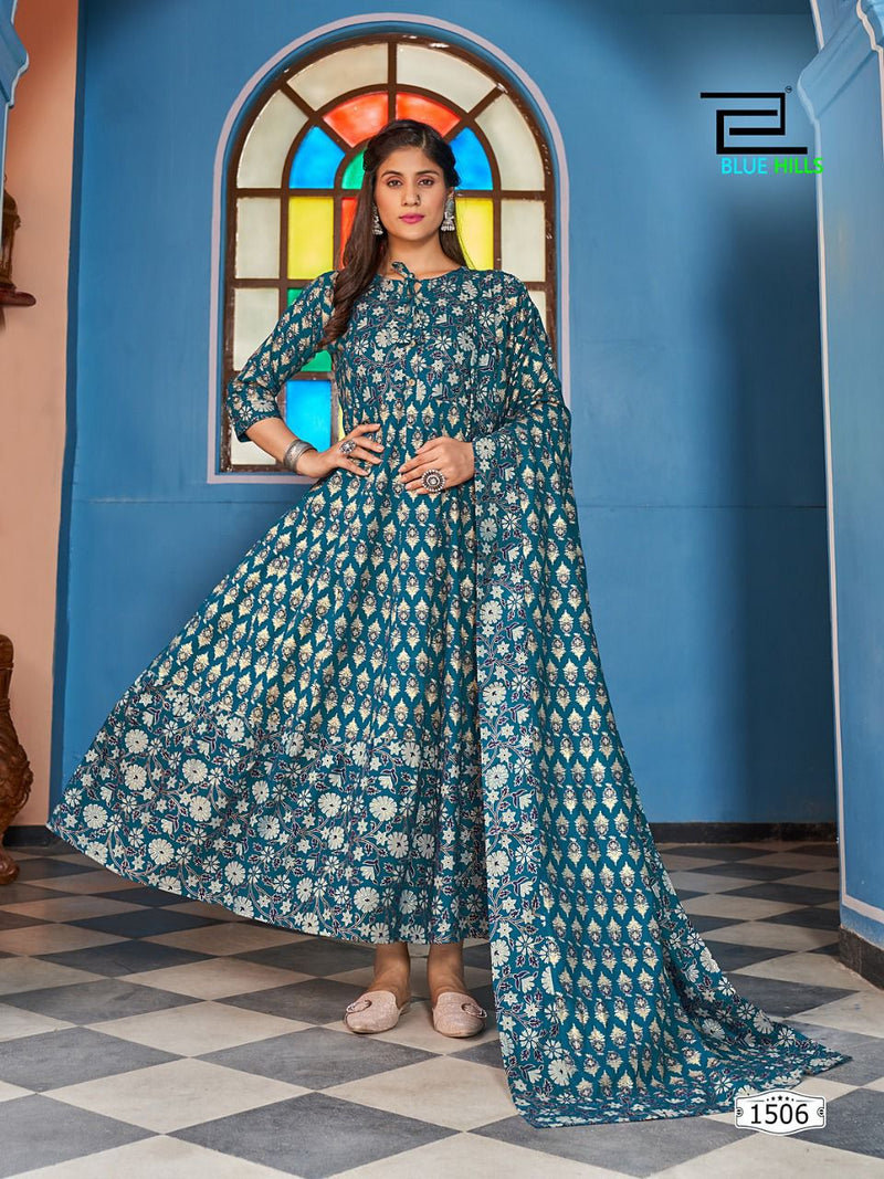 Blue Hills Manika Mage Hithe Vol 1 Rayon With Beautiful Work Stylish Designer Casual Look Fancy Kurti