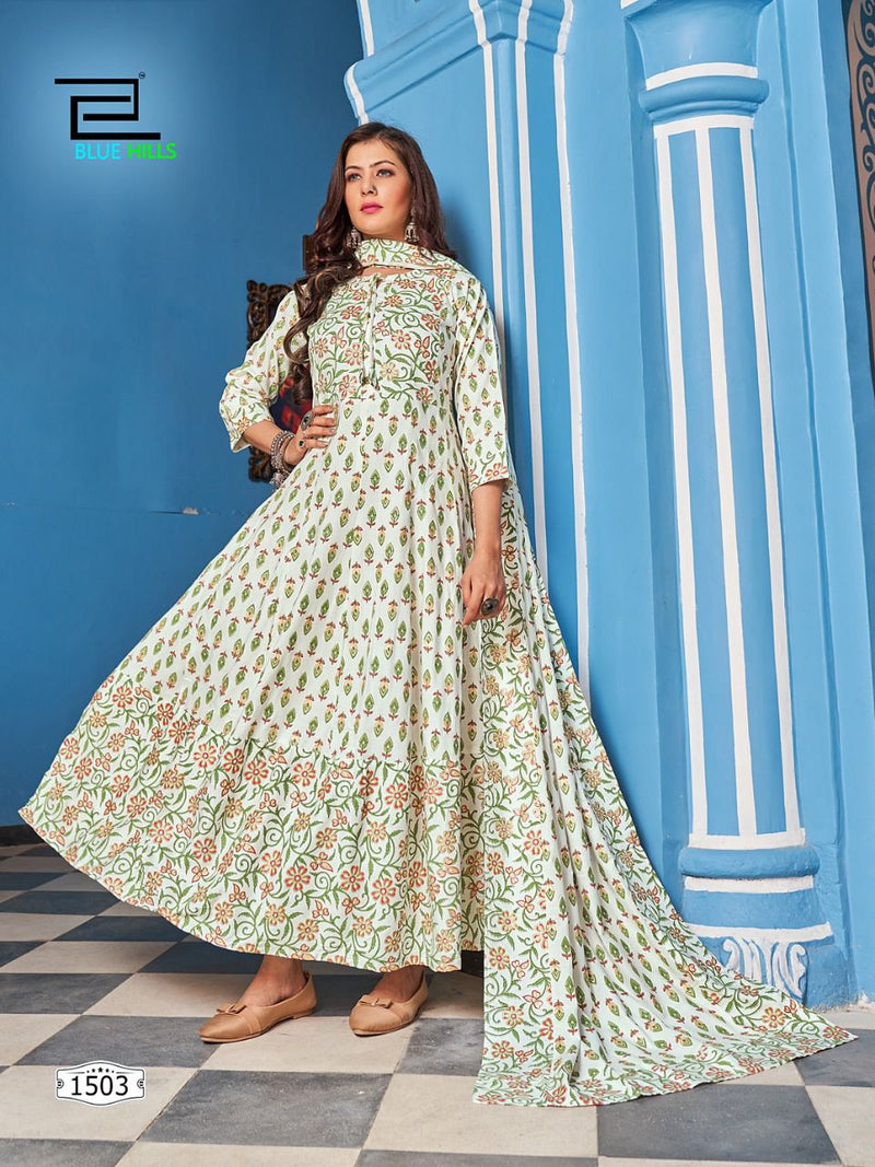 Blue Hills Manika Mage Hithe Vol 1 Rayon With Beautiful Work Stylish Designer Casual Look Fancy Kurti