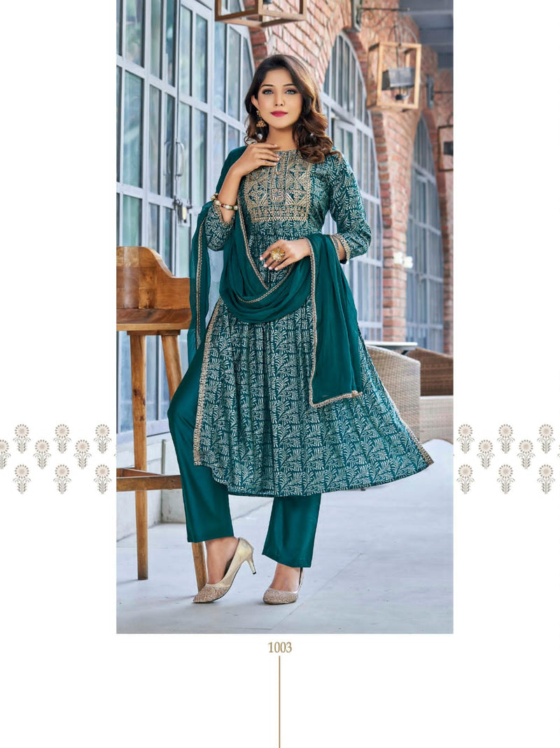 Ossm Mannat Modal With Heavy Beautiful Work Stylish Designer Festive Wear Fancy Kurti