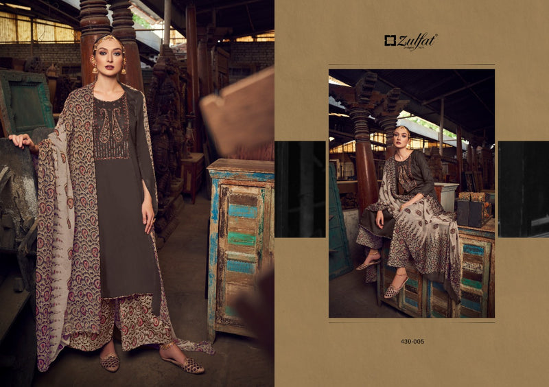 Zulfat Designs Manohari Jam Cotton With Beautiful Work Stylish Designer Festive Wear Salwar Kameez