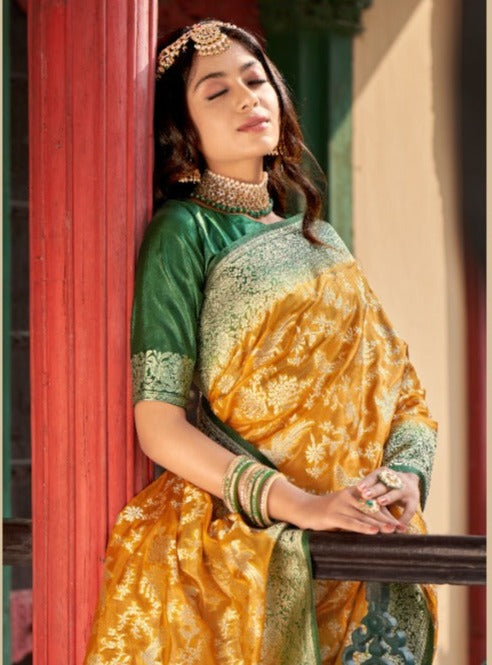 Manjuba Fashion Manohar Organza Silk   Beautiful Collections Of Party  Wear Sarees