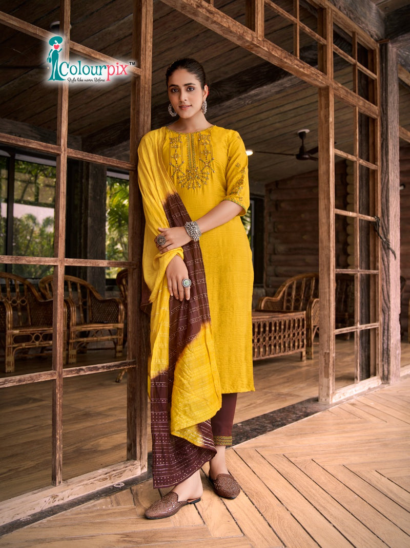 Colourpix Manohari Vol 1 Viscose With Heavy Embroidery Work Stylish Designer Casual Wear Kurti