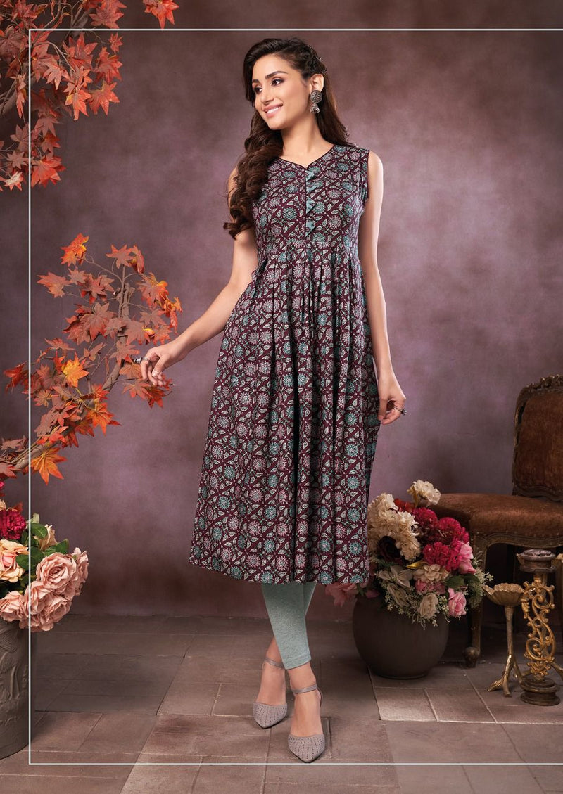 Aarvi Fashion Manya Vol 26 Rayon Fancy Party Wear Kurtis