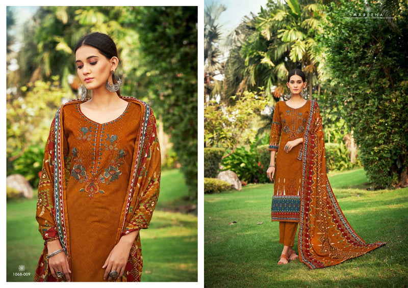 Romani Mareena Soft Cotton Digital Style Print With Heavy Embroidery Work Stylish Designer Salwar Suit
